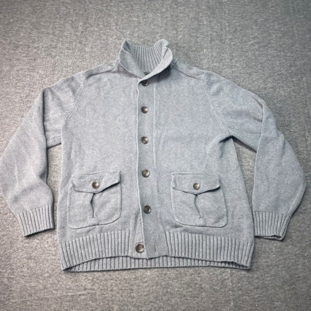 Gap Sweater Mens Large Jacket Button Up Shawl Collar Casual 2010 2000s Cardigan‎